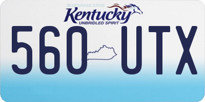 KY license plate 560UTX