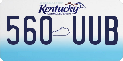 KY license plate 560UUB