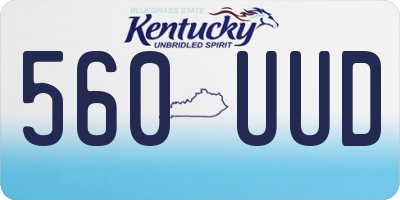 KY license plate 560UUD