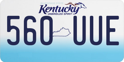 KY license plate 560UUE