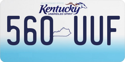KY license plate 560UUF