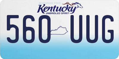 KY license plate 560UUG