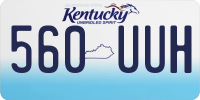 KY license plate 560UUH