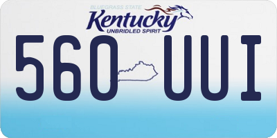 KY license plate 560UUI