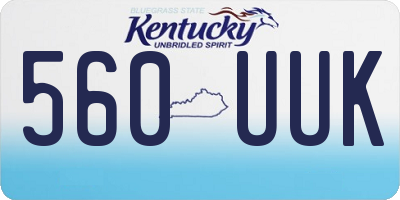 KY license plate 560UUK