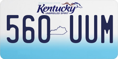 KY license plate 560UUM