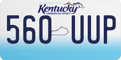 KY license plate 560UUP