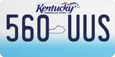 KY license plate 560UUS