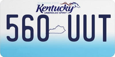 KY license plate 560UUT