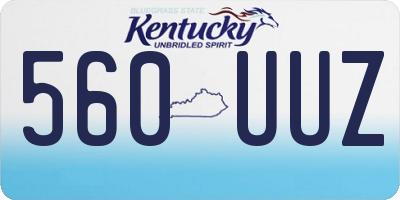 KY license plate 560UUZ