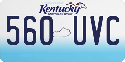 KY license plate 560UVC