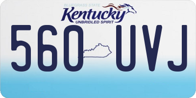 KY license plate 560UVJ