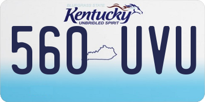 KY license plate 560UVU