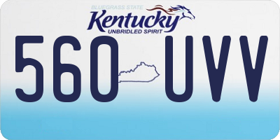 KY license plate 560UVV