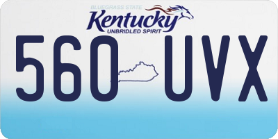 KY license plate 560UVX
