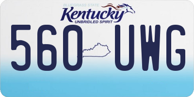KY license plate 560UWG
