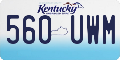 KY license plate 560UWM