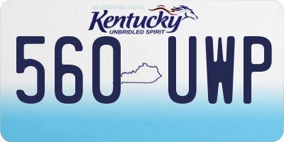 KY license plate 560UWP