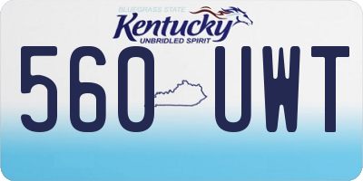 KY license plate 560UWT