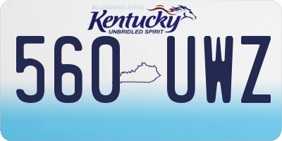 KY license plate 560UWZ