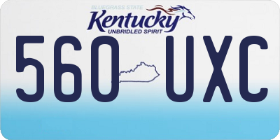 KY license plate 560UXC