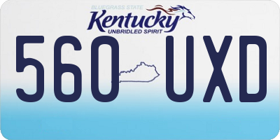 KY license plate 560UXD