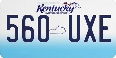 KY license plate 560UXE