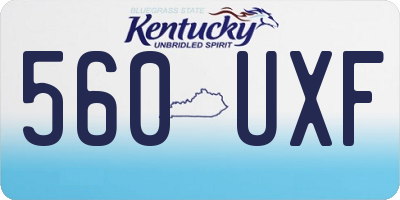 KY license plate 560UXF