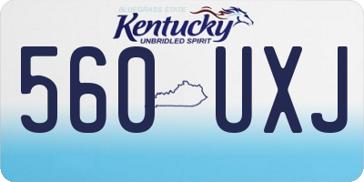KY license plate 560UXJ