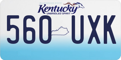 KY license plate 560UXK