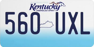 KY license plate 560UXL