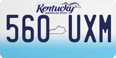 KY license plate 560UXM