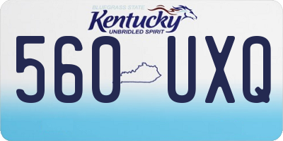KY license plate 560UXQ