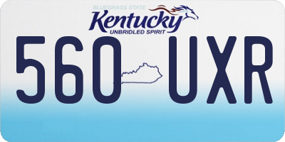 KY license plate 560UXR