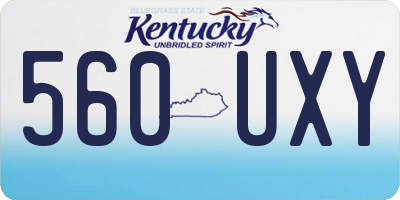 KY license plate 560UXY