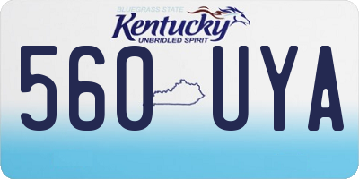 KY license plate 560UYA