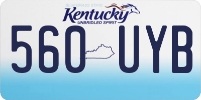 KY license plate 560UYB
