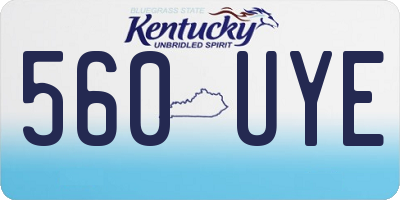KY license plate 560UYE