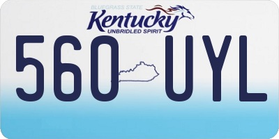 KY license plate 560UYL