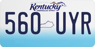 KY license plate 560UYR
