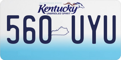 KY license plate 560UYU