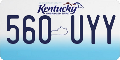 KY license plate 560UYY