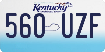 KY license plate 560UZF