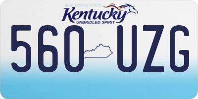 KY license plate 560UZG