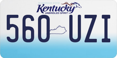 KY license plate 560UZI