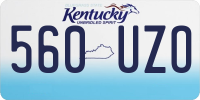 KY license plate 560UZO