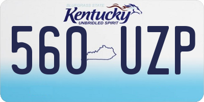 KY license plate 560UZP