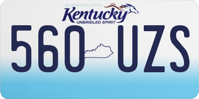 KY license plate 560UZS