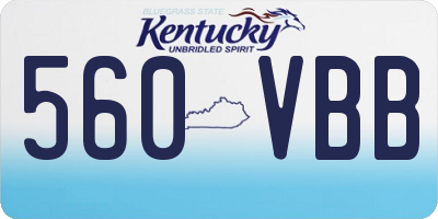 KY license plate 560VBB