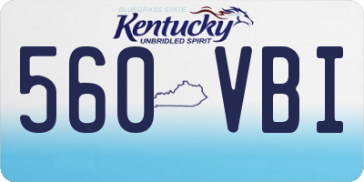 KY license plate 560VBI